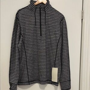 NEW lululemon athletica Men's Black and Gray Zip-Up Sweater